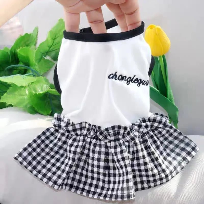 Cute Strawberry Print Summer Dress for Small Dogs and Cats – Soft Cotton Clothes for Dogs, Lightweight and Comfortable 0