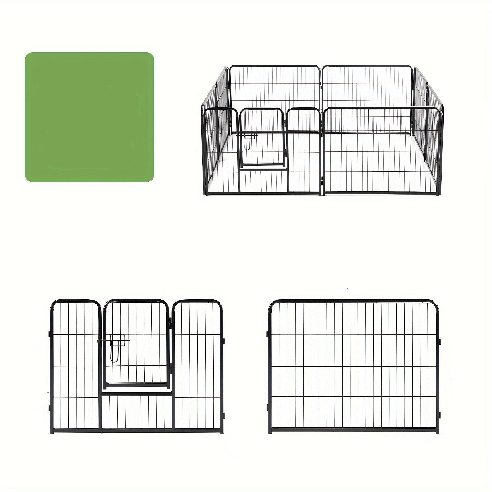 Customizable DIY Metal Dog Playpen for indoor and outdoor use, featuring an access door and versatile design for pet exercise and safety. 0
