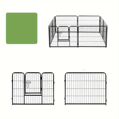 Customizable DIY Metal Dog Playpen for indoor and outdoor use, featuring an access door and versatile design for pet exercise and safety. 0