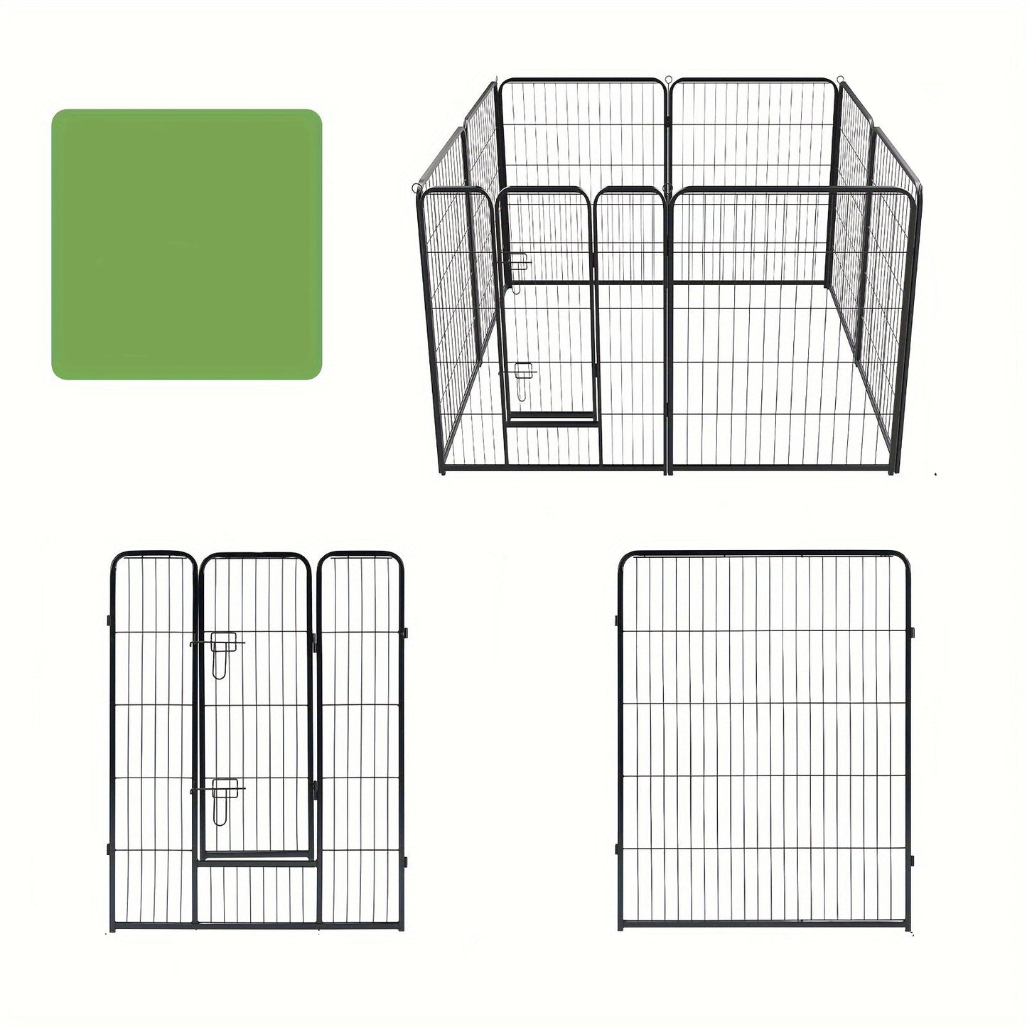 Customizable DIY Metal Dog Playpen for indoor and outdoor use, featuring an access door and versatile design for pet exercise and safety. 9