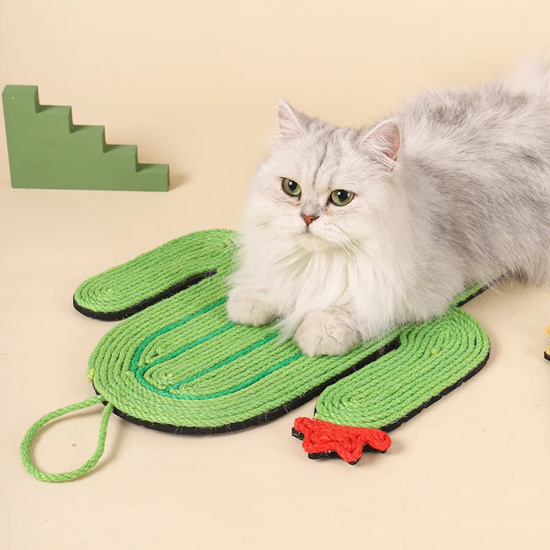 Decorative Sisal Cat Scratching Board – Cactus Style Hanging Scratch Pad for Healthy Nails 3