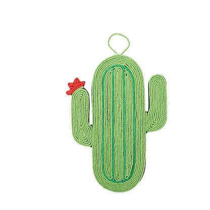 Decorative Sisal Cat Scratching Board – Cactus Style Hanging Scratch Pad for Healthy Nails 9