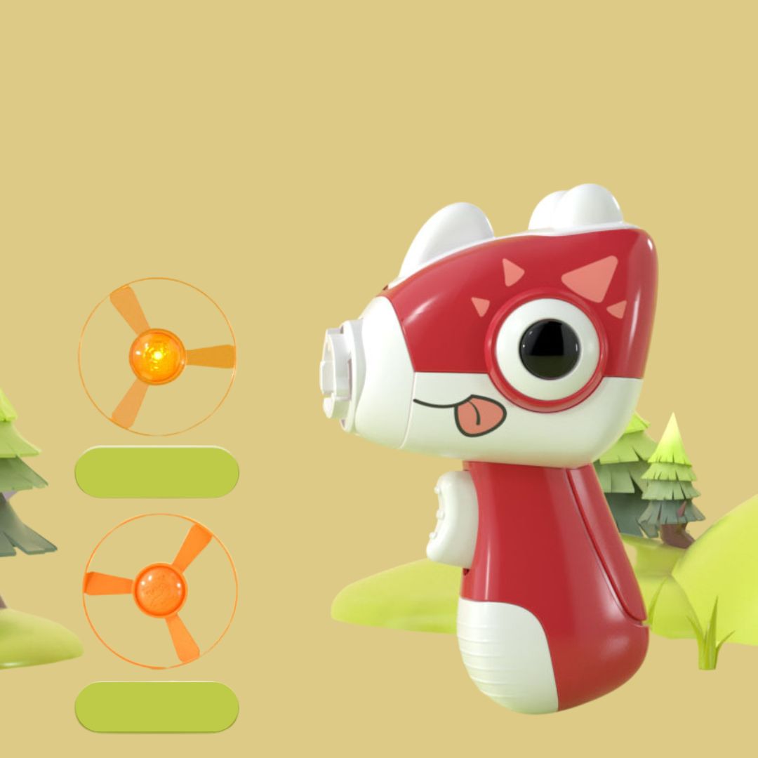 Dinosaur-Themed Cat Frisbee Launcher with Glow-in-the-Dark Discs for Active Play 3