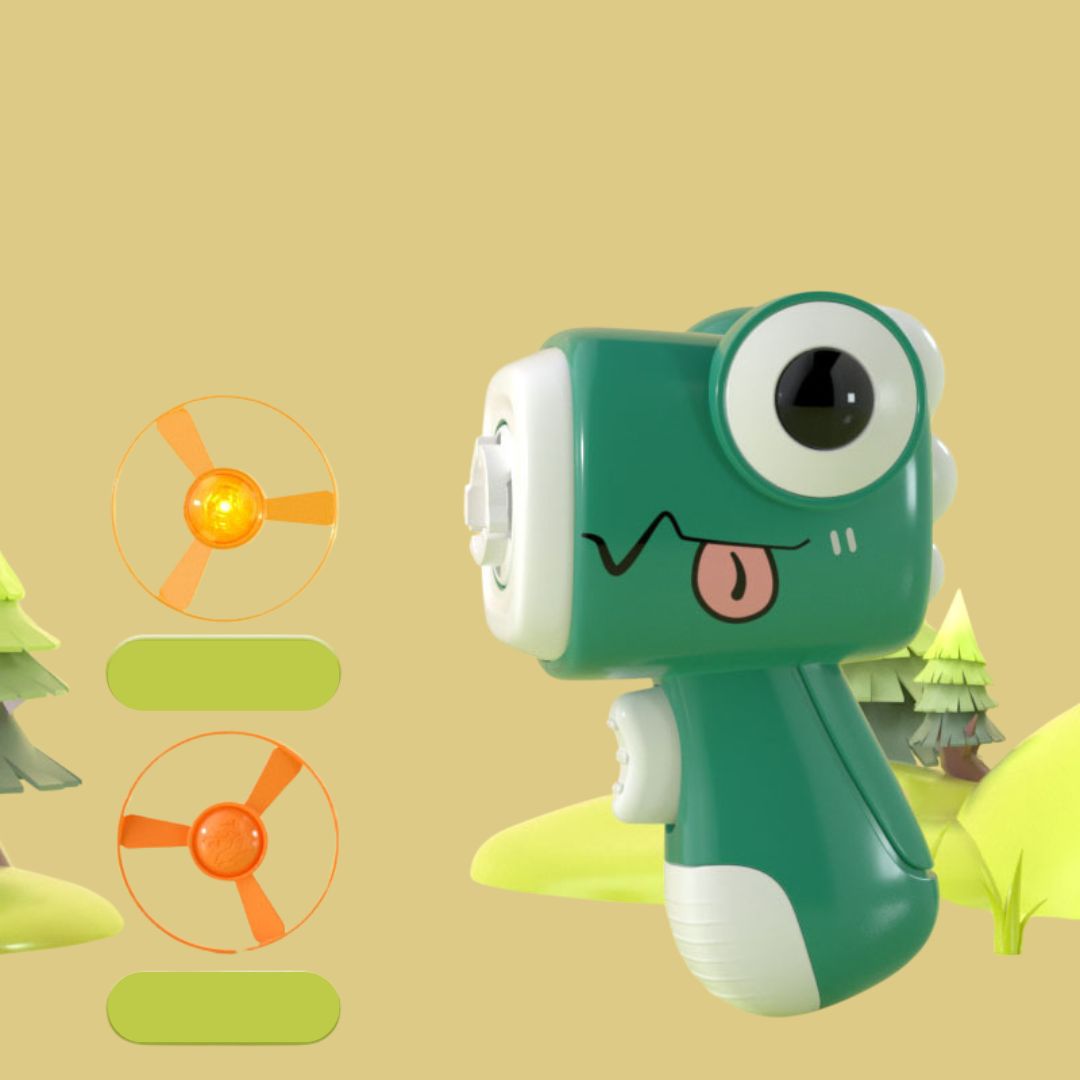 Dinosaur-Themed Cat Frisbee Launcher with Glow-in-the-Dark Discs for Active Play 4