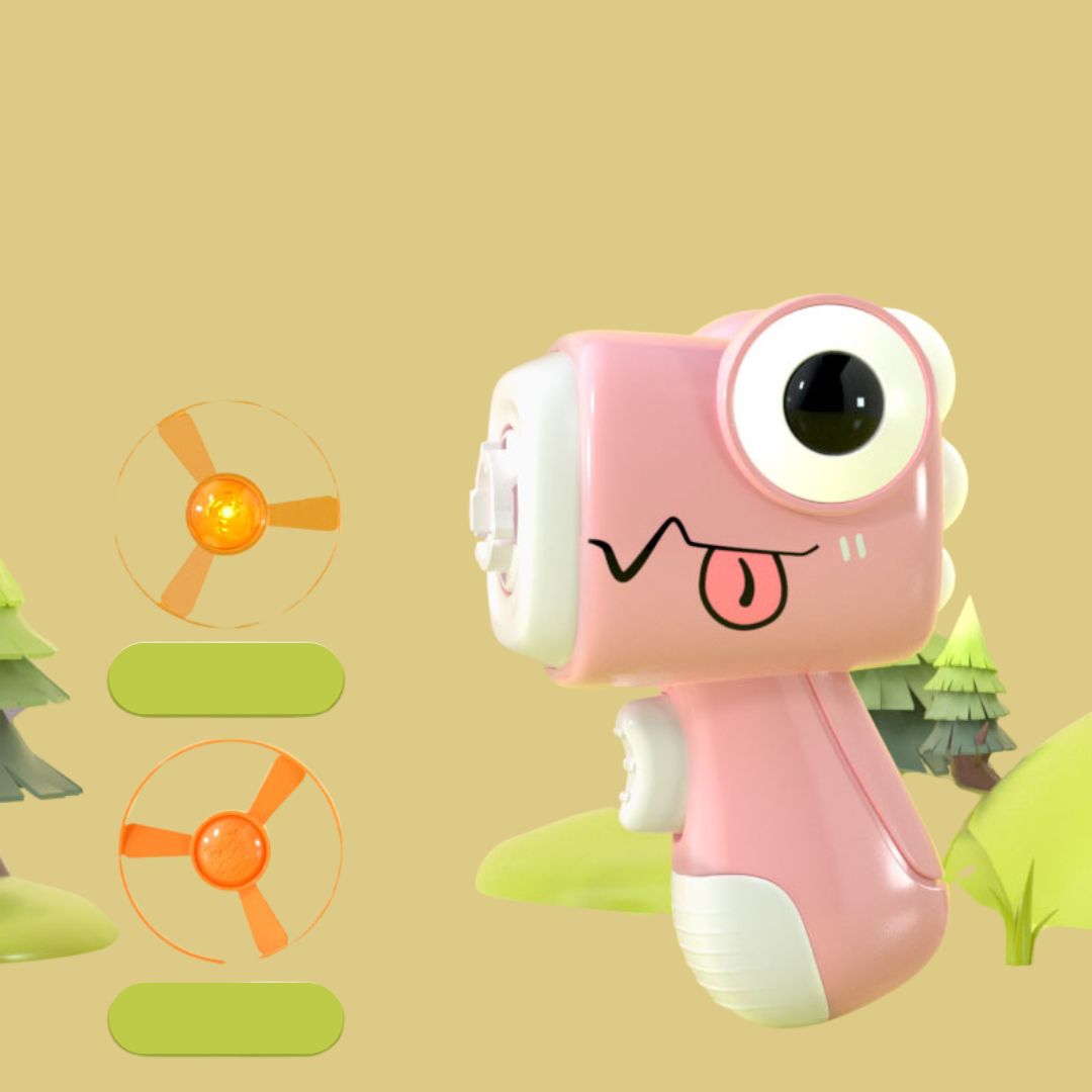 Dinosaur-Themed Cat Frisbee Launcher with Glow-in-the-Dark Discs for Active Play 6