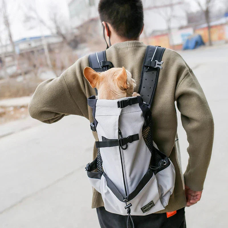Dog Backpack Carrier for Small to Medium Dogs – Breathable Outdoor Hiking Rucksack with Adjustable Straps and Durable Design 3