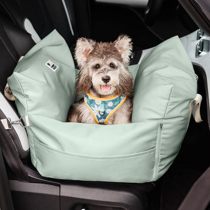 Dog Car Seat Bed with Adjustable Safety Straps – Portable Travel Bed for Small & Medium Dogs – Waterproof Oxford Fabric 10