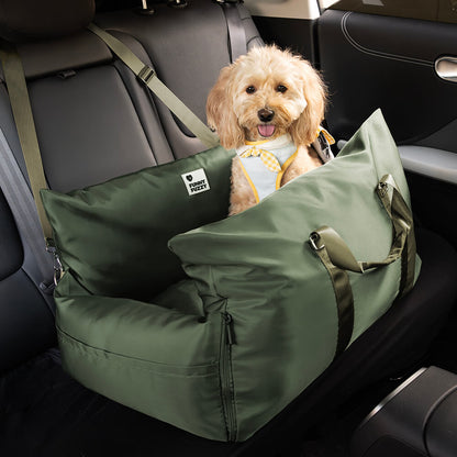 Dog Car Seat Bed with Adjustable Safety Straps – Portable Travel Bed for Small & Medium Dogs – Waterproof Oxford Fabric 13