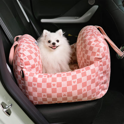 Dog Car Seat Bed with Adjustable Safety Straps – Portable Travel Bed for Small & Medium Dogs – Waterproof Oxford Fabric 15