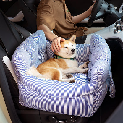 Dog Car Seat Bed with Adjustable Safety Straps – Portable Travel Bed for Small & Medium Dogs – Waterproof Oxford Fabric 21