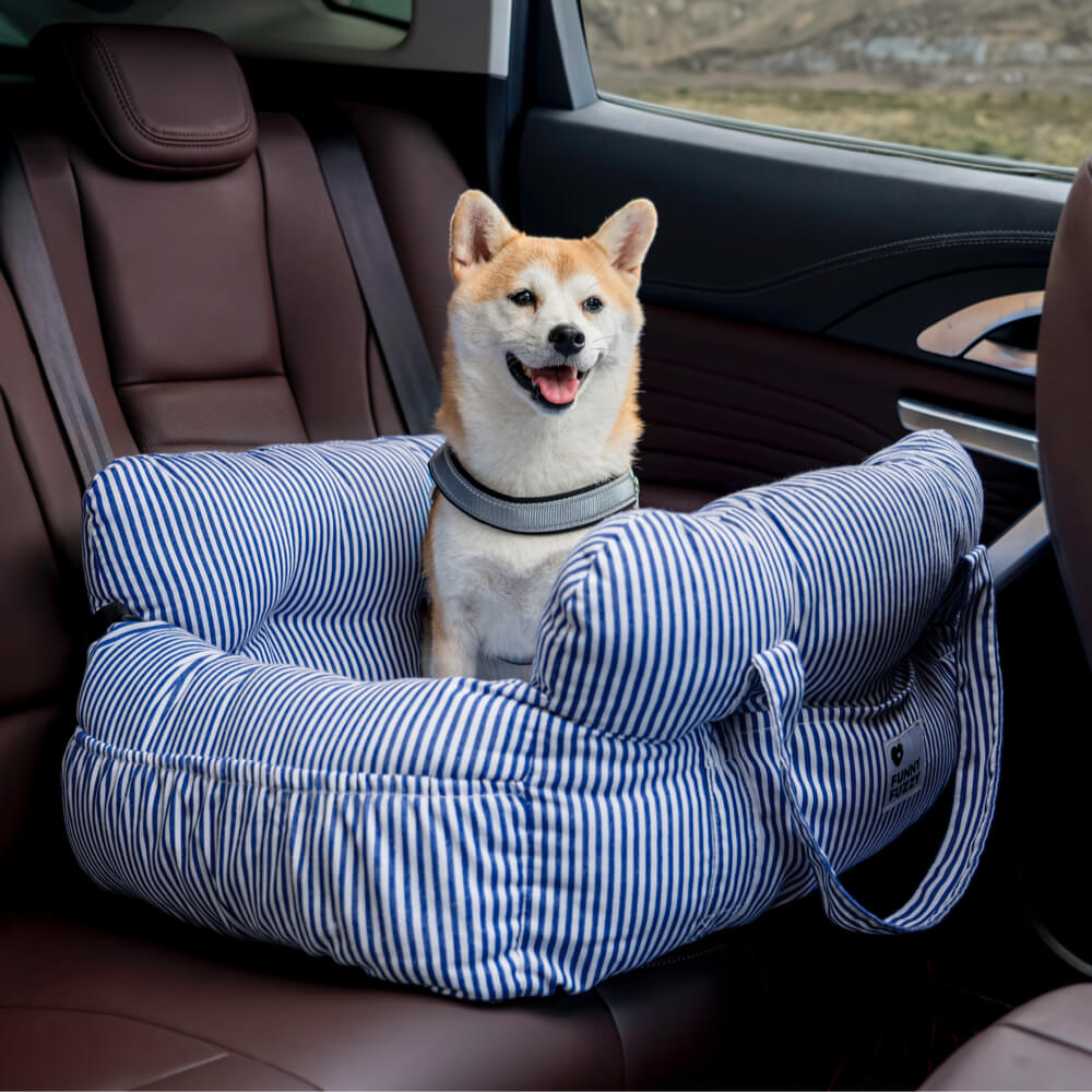 Dog Car Seat Bed with Adjustable Safety Straps – Portable Travel Bed for Small & Medium Dogs – Waterproof Oxford Fabric 23