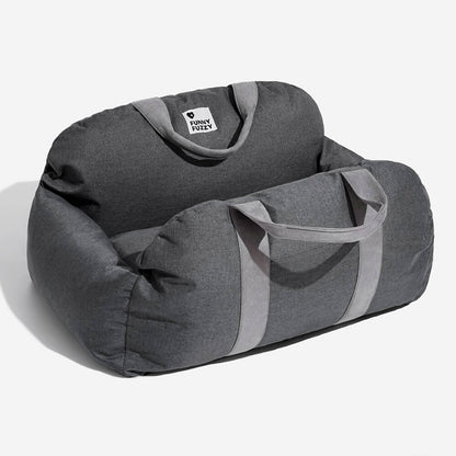 Dog Car Seat Bed with Adjustable Safety Straps – Portable Travel Bed for Small & Medium Dogs – Waterproof Oxford Fabric 24