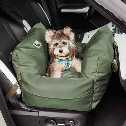 Dog Car Seat Bed with Adjustable Safety Straps – Portable Travel Bed for Small & Medium Dogs – Waterproof Oxford Fabric 25