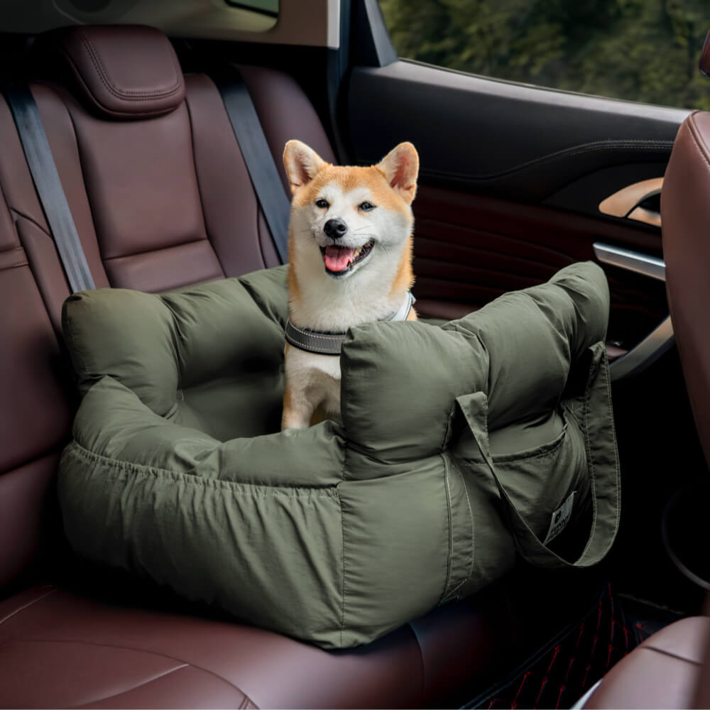 Dog Car Seat Bed with Adjustable Safety Straps – Portable Travel Bed for Small & Medium Dogs – Waterproof Oxford Fabric 29