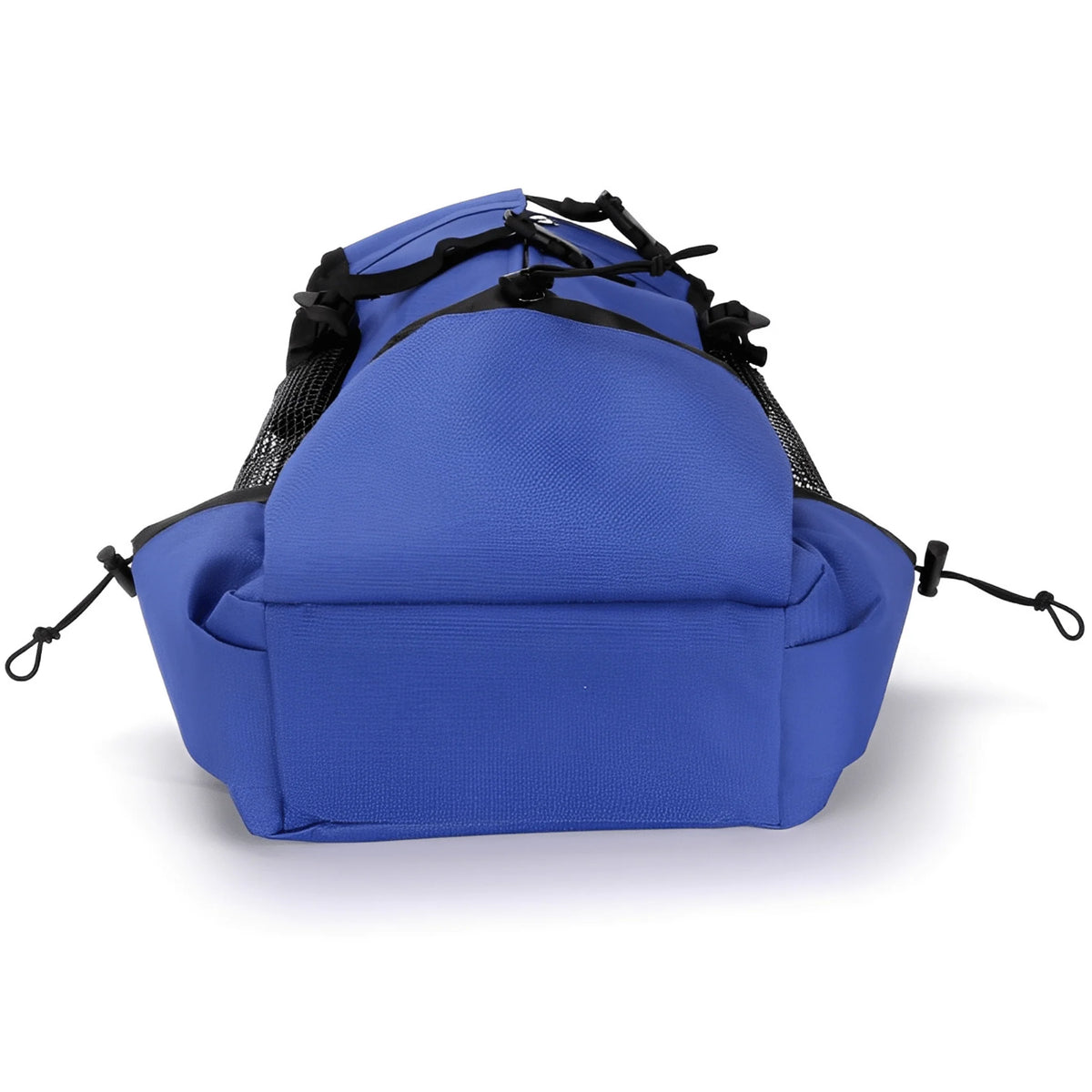 Dog carrier backpack designed for small dogs featuring breathable mesh panels, adjustable support straps, and reflective strips for safety and comfort. 6