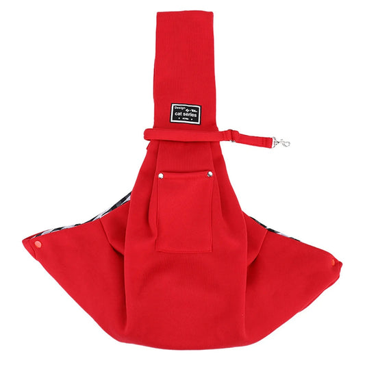 Dog Carrier Sling Bag for Small Dogs featuring breathable fabric and a zippered pocket, ideal for portable pet travel and on-the-go adventures. 0