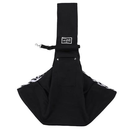 Dog Carrier Sling Bag for Small Dogs featuring breathable fabric and a zippered pocket, ideal for portable pet travel and on-the-go adventures. 3