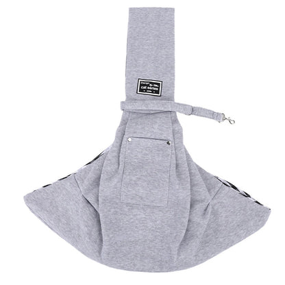 Dog Carrier Sling Bag for Small Dogs featuring breathable fabric and a zippered pocket, ideal for portable pet travel and on-the-go adventures. 4