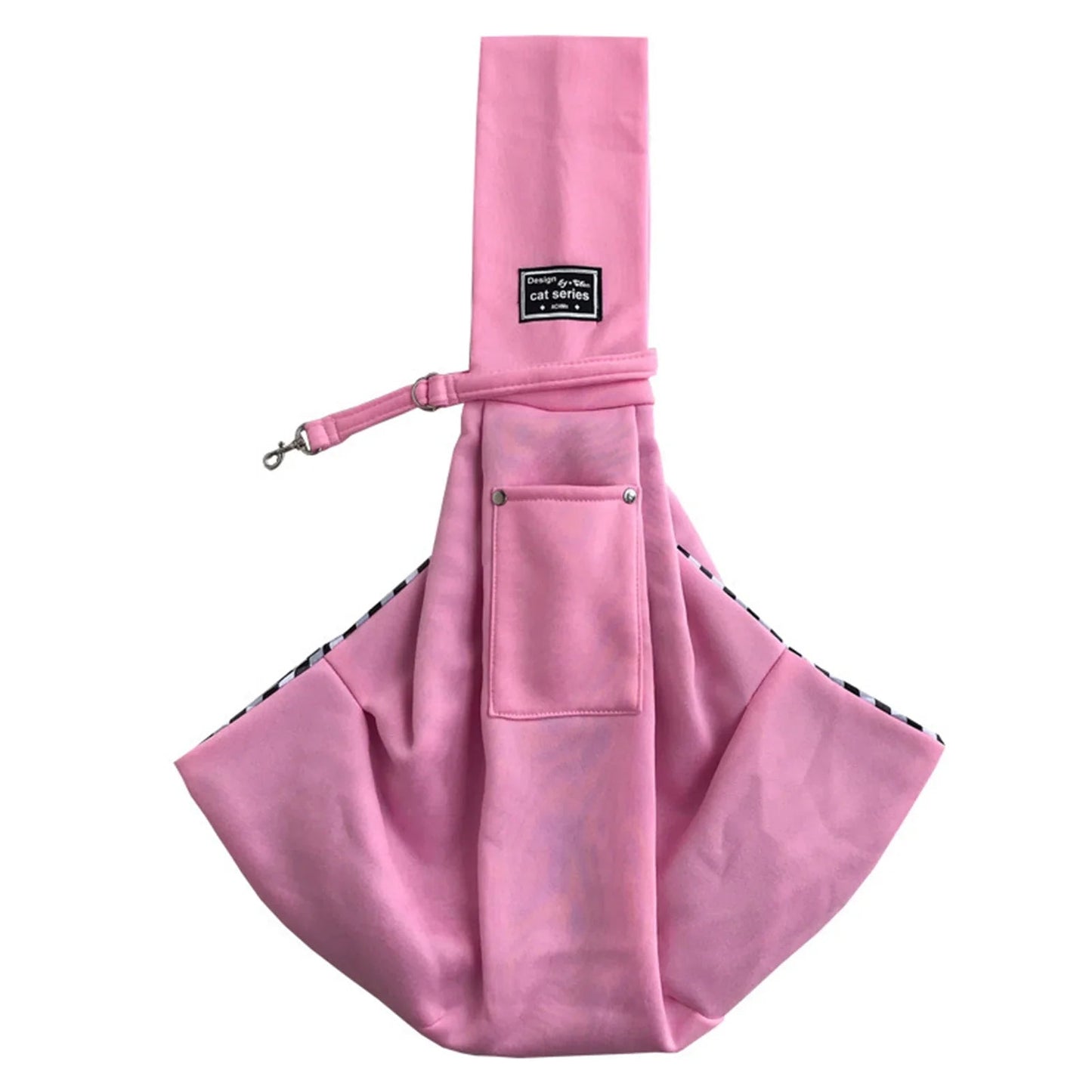 Dog Carrier Sling Bag for Small Dogs featuring breathable fabric and a zippered pocket, ideal for portable pet travel and on-the-go adventures. 6