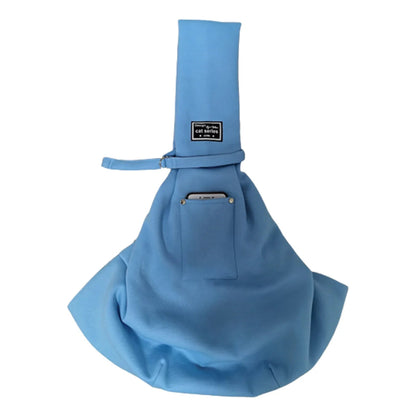 Dog Carrier Sling Bag for Small Dogs featuring breathable fabric and a zippered pocket, ideal for portable pet travel and on-the-go adventures. 8