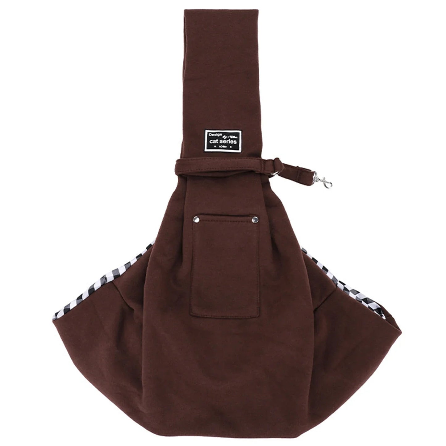 Dog Carrier Sling Bag for Small Dogs featuring breathable fabric and a zippered pocket, ideal for portable pet travel and on-the-go adventures. 9