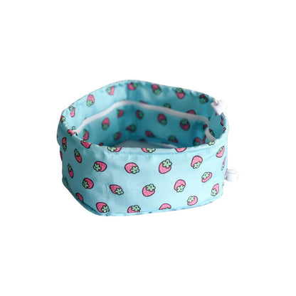 Dog Cooling Bandana with Cartoon Print – Lightweight Breathable Polyester Scarf in Sizes S, M, L 0