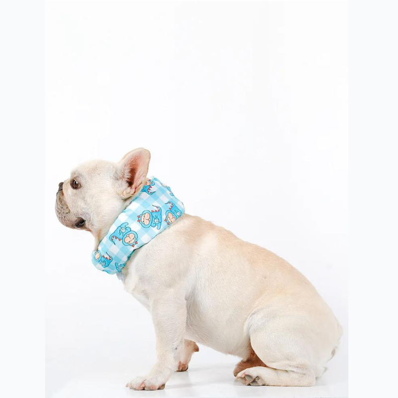 Dog Cooling Bandana with Cartoon Print – Lightweight Breathable Polyester Scarf in Sizes S, M, L 6