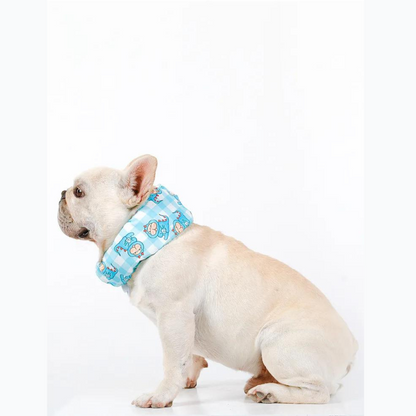 Dog Cooling Bandana with Cartoon Print – Lightweight Breathable Polyester Scarf in Sizes S, M, L 6