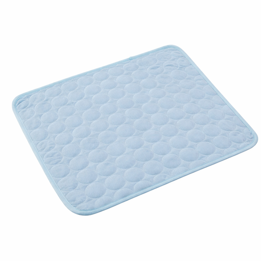 Dog cooling mat made from breathable fabric, designed for indoor and outdoor use, lightweight and foldable for easy storage, perfect for keeping pets cool during summer 0
