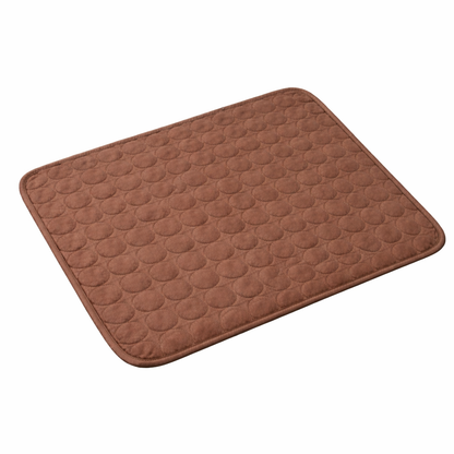 Dog cooling mat made from breathable fabric, designed for indoor and outdoor use, lightweight and foldable for easy storage, perfect for keeping pets cool during summer 10