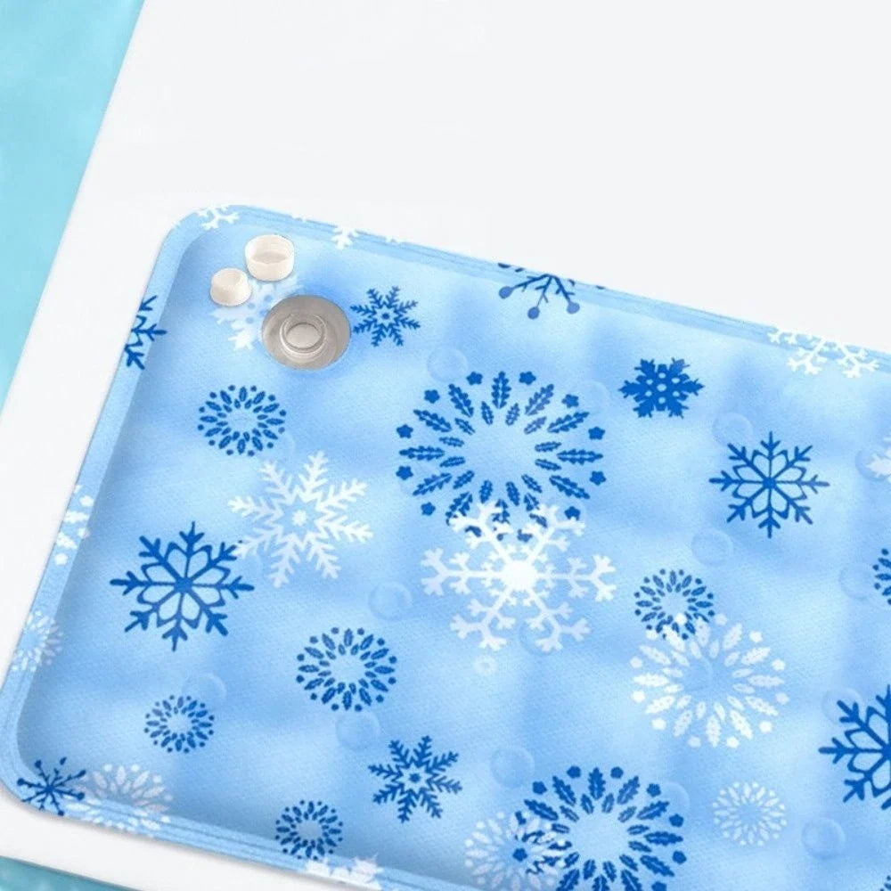 Dog cooling mat featuring innovative ice gel technology, designed for portability and lightweight convenience, perfect for home or travel use, available in multiple sizes and stylish designs 7