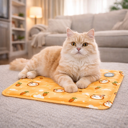 Dog cooling mat featuring a water-fillable design for natural temperature regulation, lightweight and easy to clean, perfect for keeping pets comfortable in warm weather. 2