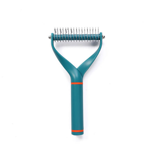 Dog Dematting Comb with Double Blades – Ergonomic Grooming Tool for Dogs, Efficiently Removes Tangles and Excess Hair 0
