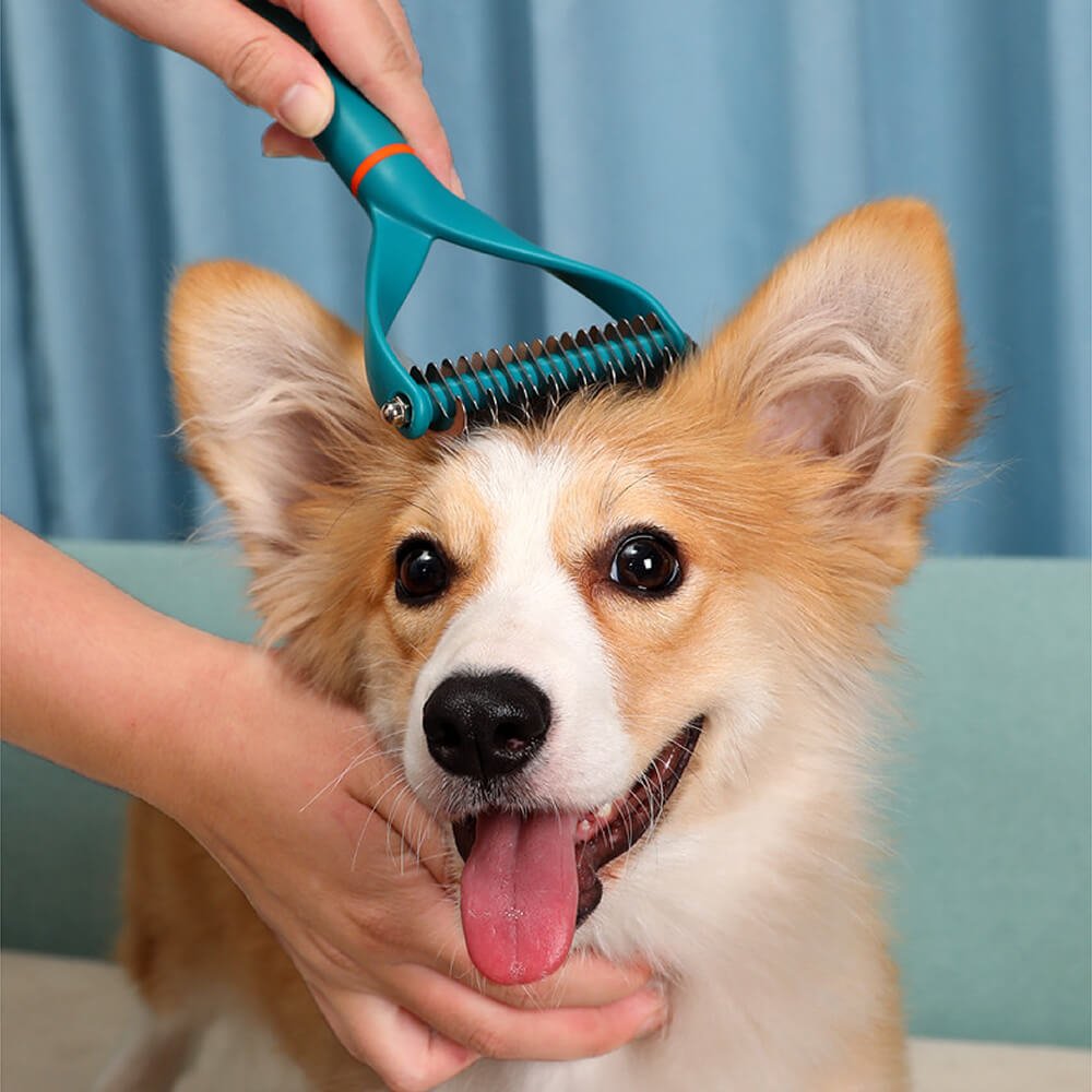 Dog Dematting Comb with Double Blades – Ergonomic Grooming Tool for Dogs, Efficiently Removes Tangles and Excess Hair 3