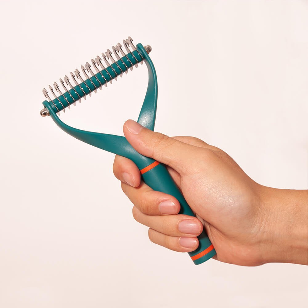 Dog Dematting Comb with Double Blades – Ergonomic Grooming Tool for Dogs, Efficiently Removes Tangles and Excess Hair 8