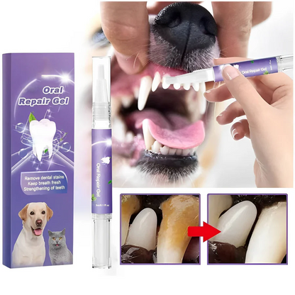 Dog Dental Care Gel for Teeth Cleaning – 3-Pack Oral Repair Gel for Fresh Breath and Healthy Teeth 0