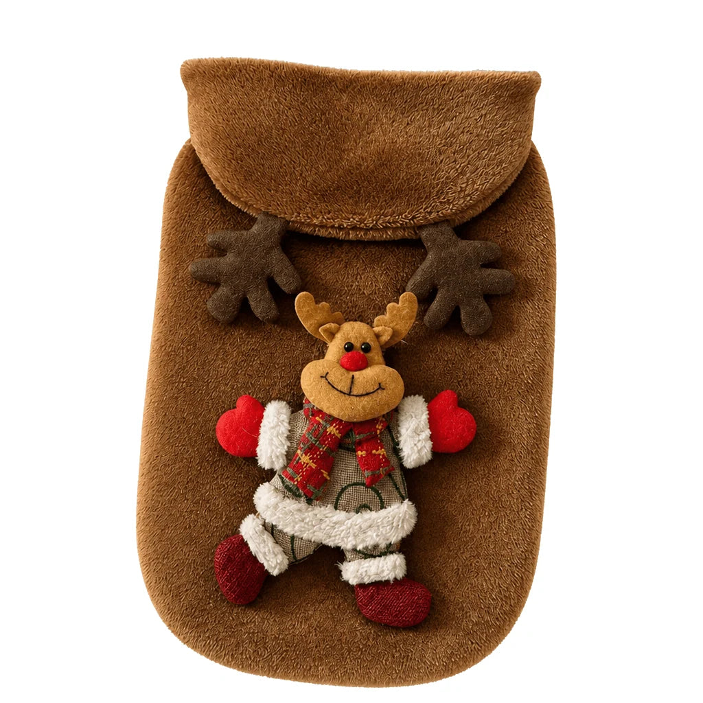 Dog hoodie for small and medium pets made of cozy flannel material, featuring a festive holiday design in vibrant red and green colors. 10