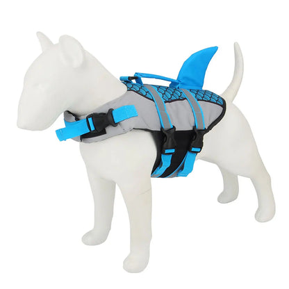 Dog life jacket featuring adjustable straps and a sturdy rescue handle, designed for small dogs, offering high buoyancy for safe swimming and water activities. 7