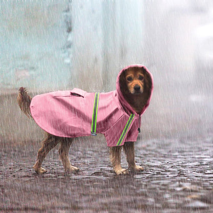 Dog raincoat waterproof with lightweight breathable design, featuring adjustable fit for all-weather protection, perfect for keeping pets dry and comfortable. 4