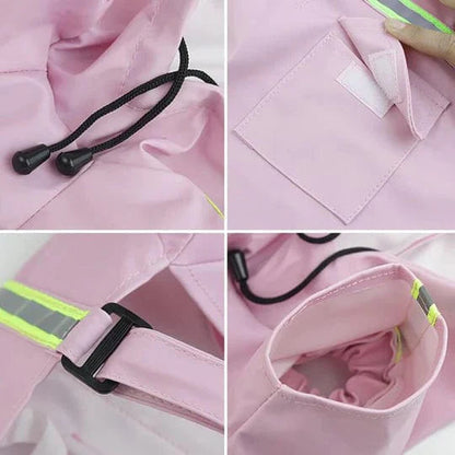 Dog raincoat waterproof with lightweight breathable design, featuring adjustable fit for all-weather protection, perfect for keeping pets dry and comfortable. 7