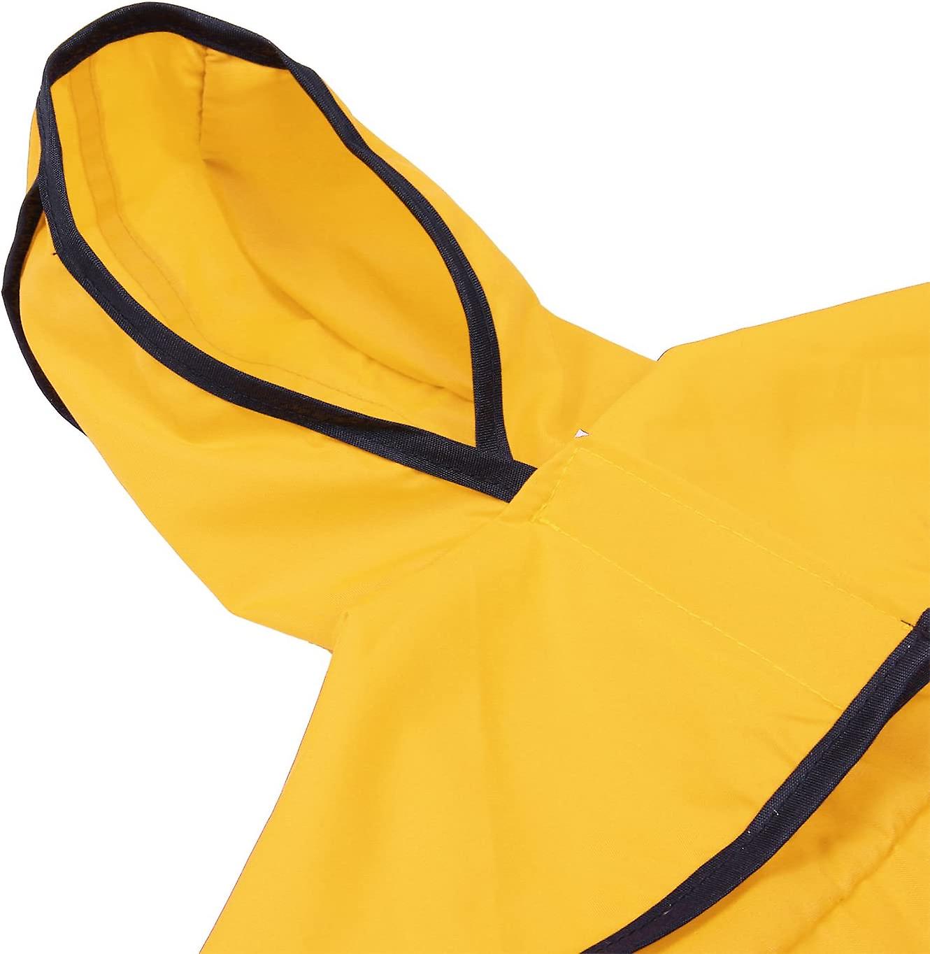 Dog raincoat with hood, 100% waterproof design, adjustable fit for all sizes, and lightweight outdoor rain gear for dogs. 5