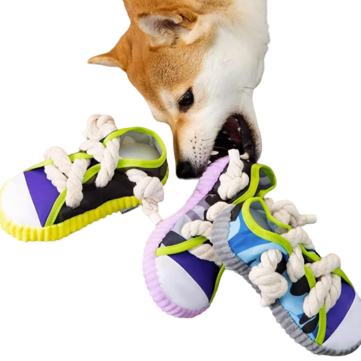 Dog Toy - Shoe Shaped Squeaky Toy for Small to Medium Dogs, Durable Rubber Design for Interactive Play 1