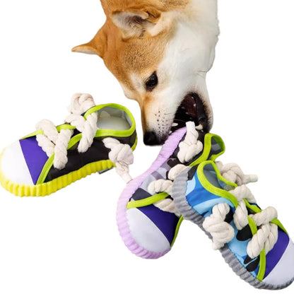 Dog Toy - Shoe Shaped Squeaky Toy for Small to Medium Dogs, Durable Rubber Design for Interactive Play 1
