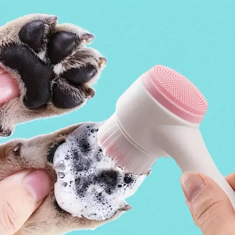 Double-Sided Silicone Paw Cleaner and Massage Brush for Dogs – Gentle Grooming Tool 1