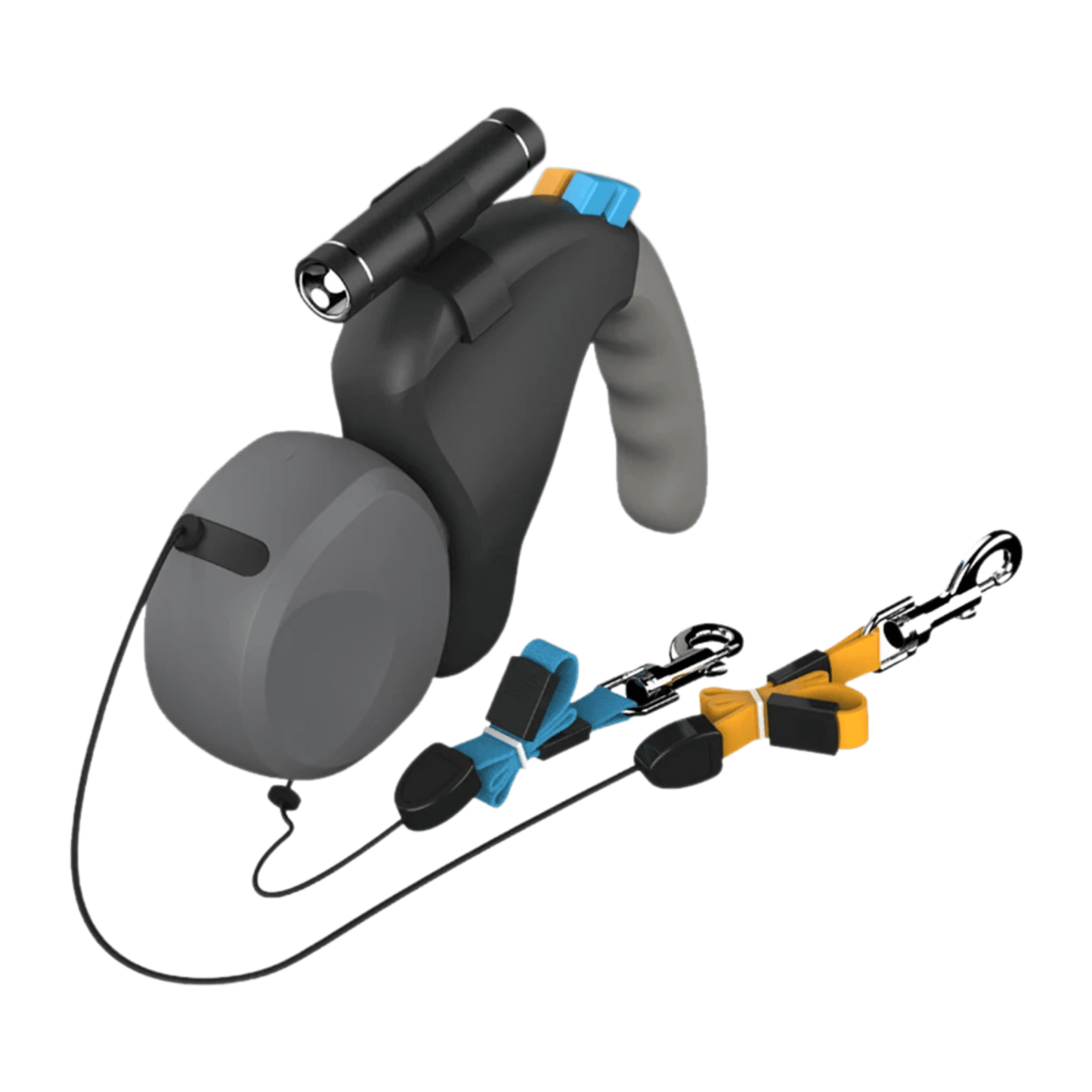 Double Dog Leash with 360-Degree Retractable Design – Tangle-Free Walking Solution for Two Dogs 1