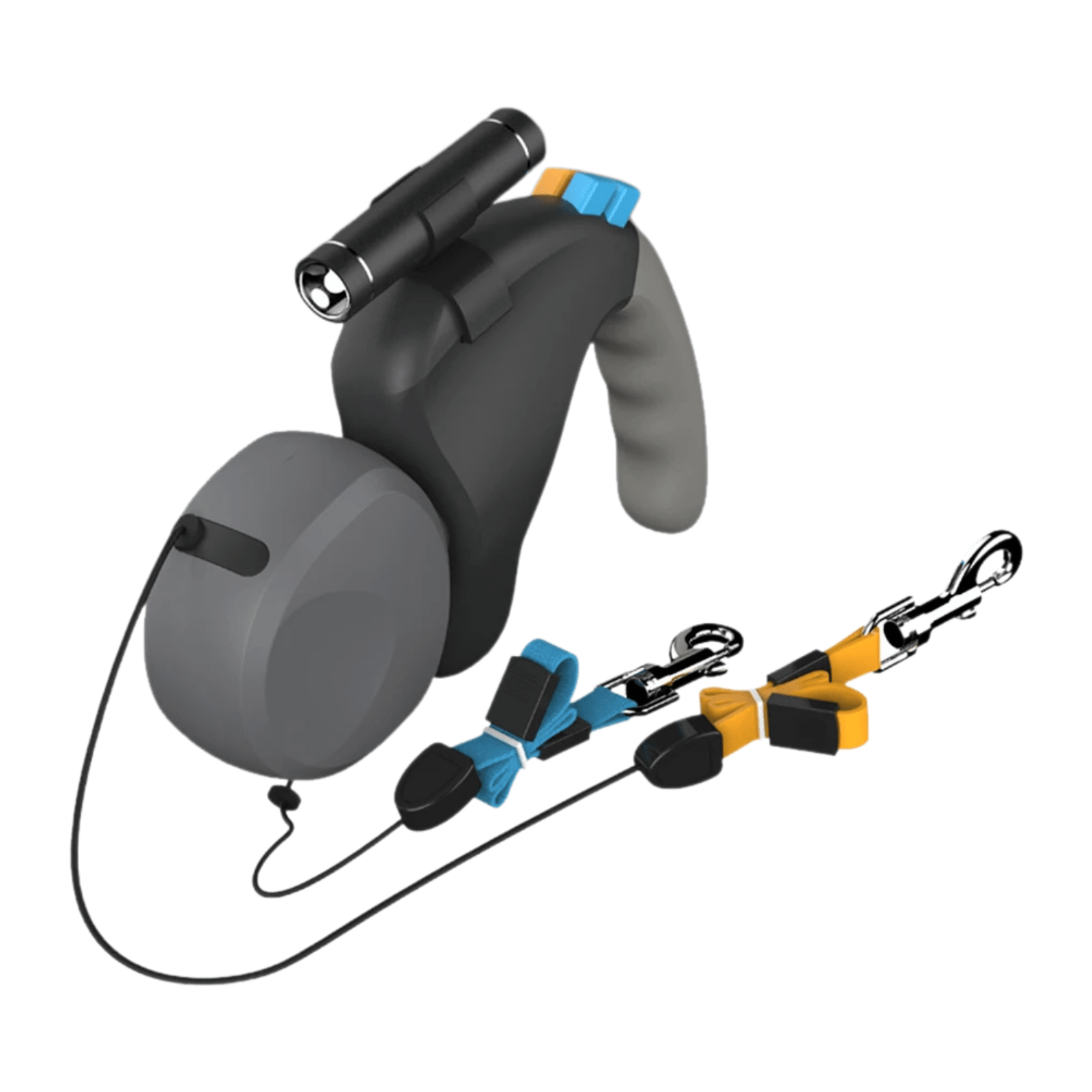 Double Dog Leash with 360-Degree Retractable Design – Tangle-Free Walking Solution for Two Dogs 1