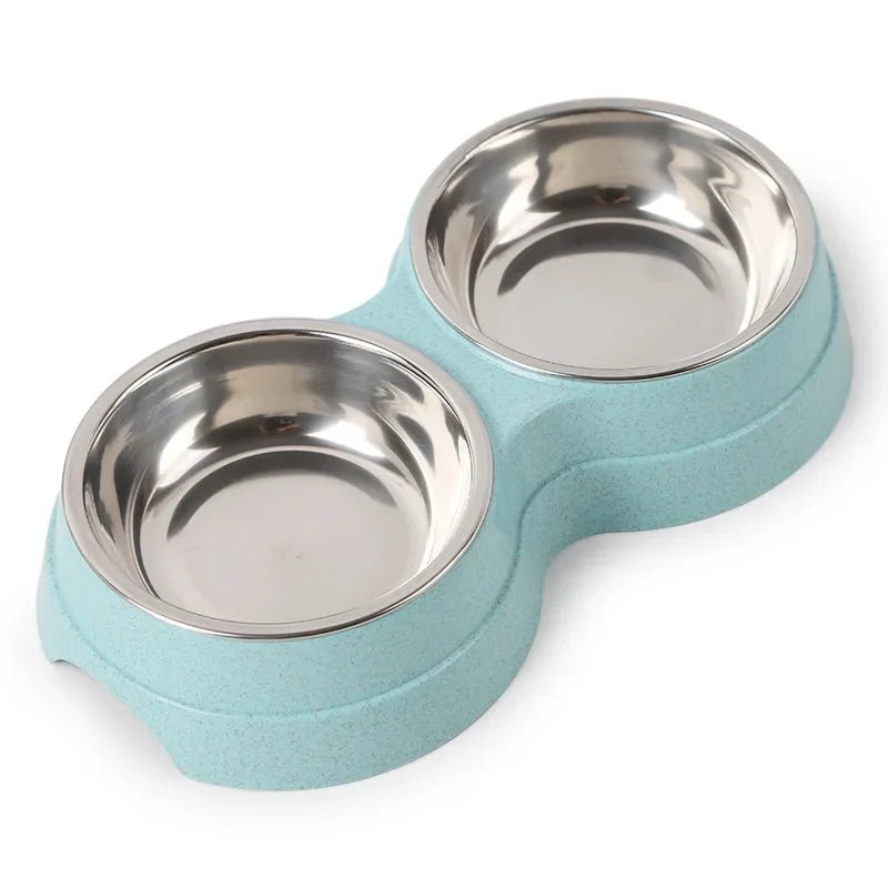 Double Stainless Steel Pet Bowl Set for Dogs and Cats – Non-Slip Design 0