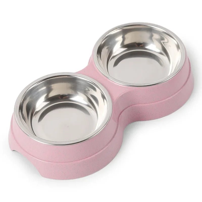 Double Stainless Steel Pet Bowl Set for Dogs and Cats – Non-Slip Design 3