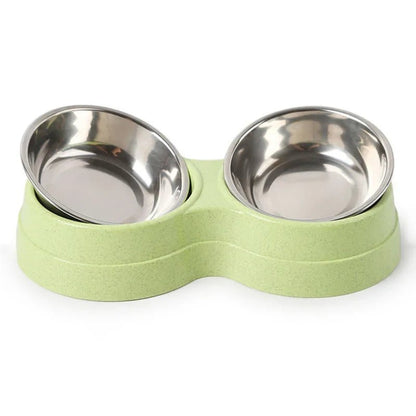 Double Stainless Steel Pet Bowl Set for Dogs and Cats – Non-Slip Design 5