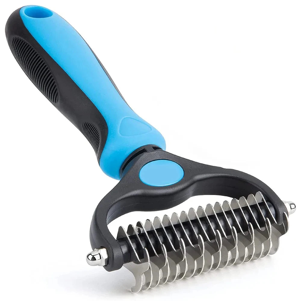 Dual-Sided Dog Brush for Deshedding and Tangle Removal – Ergonomic Non-Slip Handle, Ideal for All Breeds 6
